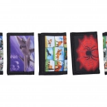 Children's wallet with hook-and-loop closure, 12.5 × 25 cm, mixed designs