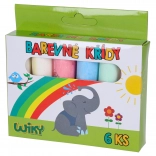 Colored sidewalk chalk, 6 pcs