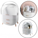 Witte cosmetica-organizer met openklapbare kap