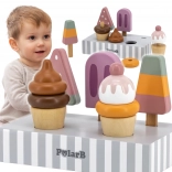 VIGA PolarB wooden ice lollies on a stand – set of 5 pcs