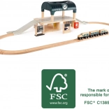 circuit de train en bois avec gare small foot
