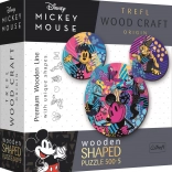 Houten dubbelzijdige puzzel TREFL Wood Craft Origin Mickey Mouse 505 stukjes