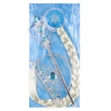 Beauty set with blonde braid for little princesses