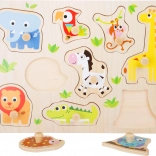 Small foot wooden insert puzzle zoo