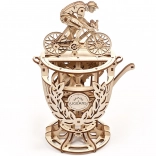 Wooden Mechanical 3D Puzzle UGEARS Cyclist – Trophy with Moving Mechanism