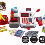 Digital kids’ cash register with accessories, light and sound