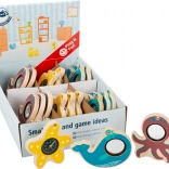 Small Foot sensorisches Holzspielzeug Ozean – Wal und Oktopus