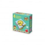 Dino wooden blocks for the little ones 4 pcs