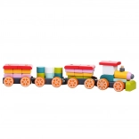 CUBIKA Train with three wagons - wooden puzzle, 35 pieces