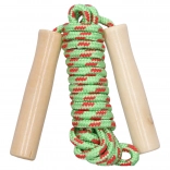 Corde à sauter avec poignée en bois 250 cm