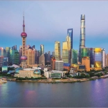 Educa Puzzel Panorama Shanghai bij zonsondergang 1000 stukjes