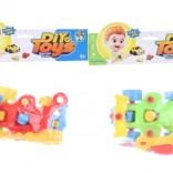 Screw-together plastic race car for kids