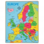 Bigjigs Toys wooden puzzle Europe map, 25 pieces