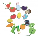 Lacing Garden VILAC – wooden threading toy for fine motor skills