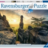 Puzzle Elbe Sandstone Mountains at Dawn 1000 pieces RAVENSBURGER
