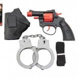 kids’ cap gun with holster and handcuffs 13 cm