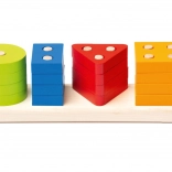 CUBIKA Wooden Shape-Sorting Puzzle, 17 Pieces