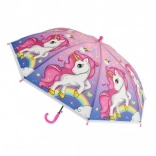 Kinder-Regenschirm mit Einhornmotiv, automatisch, 64 cm