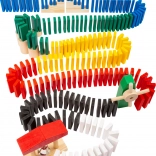 Wooden Domino Rally SMALL FOOT – creative set of 490 pieces