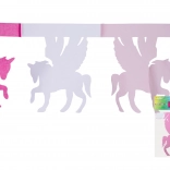 pink and white paper garland 3 m – unicorn