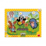 Dino paper puzzle Little Mole Gardener 12 pieces