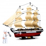 Sluban Model Bricks M38-B0836 Frigate USS Constitution sailing warship
