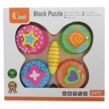 VIGA wooden butterfly puzzle for children (13 pieces)
