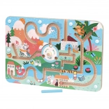 Vilac magnetic maze with illustrations by Michelle Carlslund