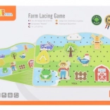 Houten rijgspel Boerderij – VIGA