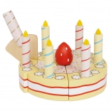 LE TOY VAN wooden vanilla birthday cake with candles