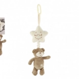 Plush Teddy Bear with Star – Hanging Wind-up Music Box for Crib and Stroller, 36 cm