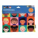 Petit Collage domino 2-in-1 emoties en cijfers