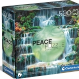 Puzzle 500 pieces CLEMENTONI Peace Collection – Waterfall The Flow