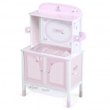 Wooden doll wardrobe with play center Niza