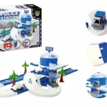 Wader Play Tracks City Polizeistation, 3,8-m-Strecke mit 3 Kid Cars Fahrzeugen