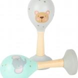 small foot Houten sambaballen set Pastel, 2 stuks