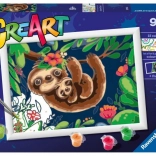 RAVENSBURGER CreArt schilderen op nummer – luiaards 24 × 18 cm