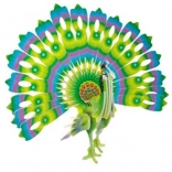 Colorful Wooden 3D Puzzle Peacock
