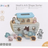Wooden Shape Sorter Noah’s Ark – Pull-Along Toy for Kids 18m+