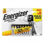 Alkaline-Batterien AAA Energizer Alkaline Power, Blister 8 Stk.
